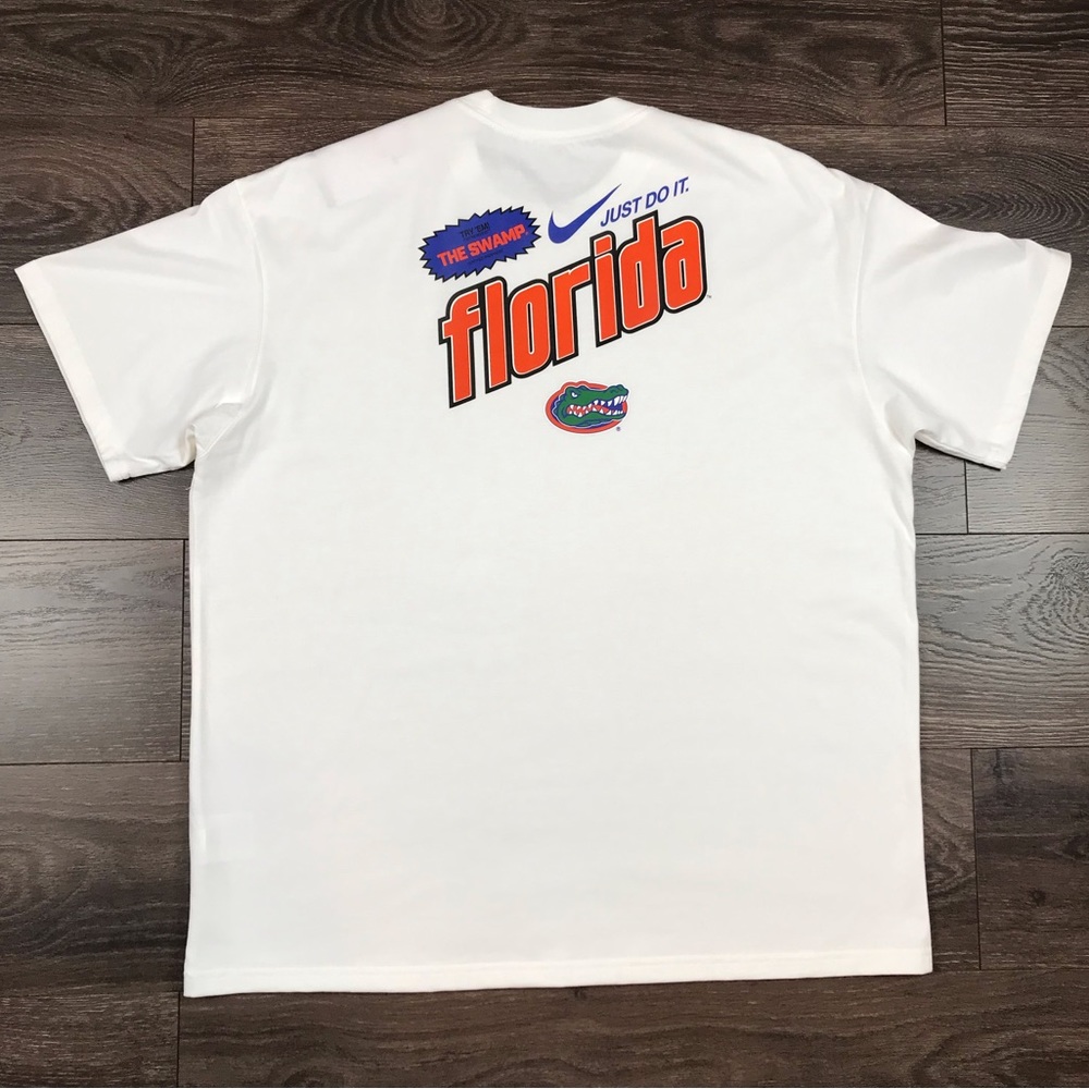 Nike The Swamp Men’s Florida Gators Just Do It Crewneck T-Shirt White Sz XL NEW